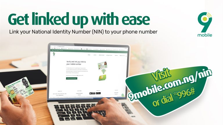 how to link my nin to my 9mobile line online via sms