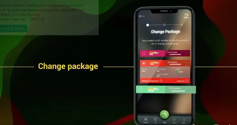 How to Change or Upgrade GOtv Package
